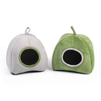 HKM-6834493 Cozy Cotton Semi-Enclosed Pet Nest in Green and Gray