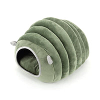 HKM-6834493 Cozy Cotton Semi-Enclosed Pet Nest in Green and Gray