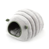 HKM-6834493 Cozy Cotton Semi-Enclosed Pet Nest in Green and Gray