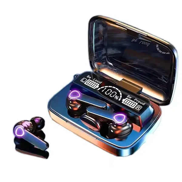 HKM-683475 M19 Wireless In-Ear Bluetooth Earbuds with AAC, LED Display, and Gaming Power Bank