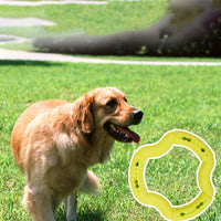 HKM-6835517 Durable TPR Dog Chew Toy for Medium to Large Dogs - Fun Leaky Food Ring Design