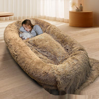 HKM-6836669 Cozy Queen Bed Pet Plush Sofa for Dogs in Multiple Colors with Blanket Option