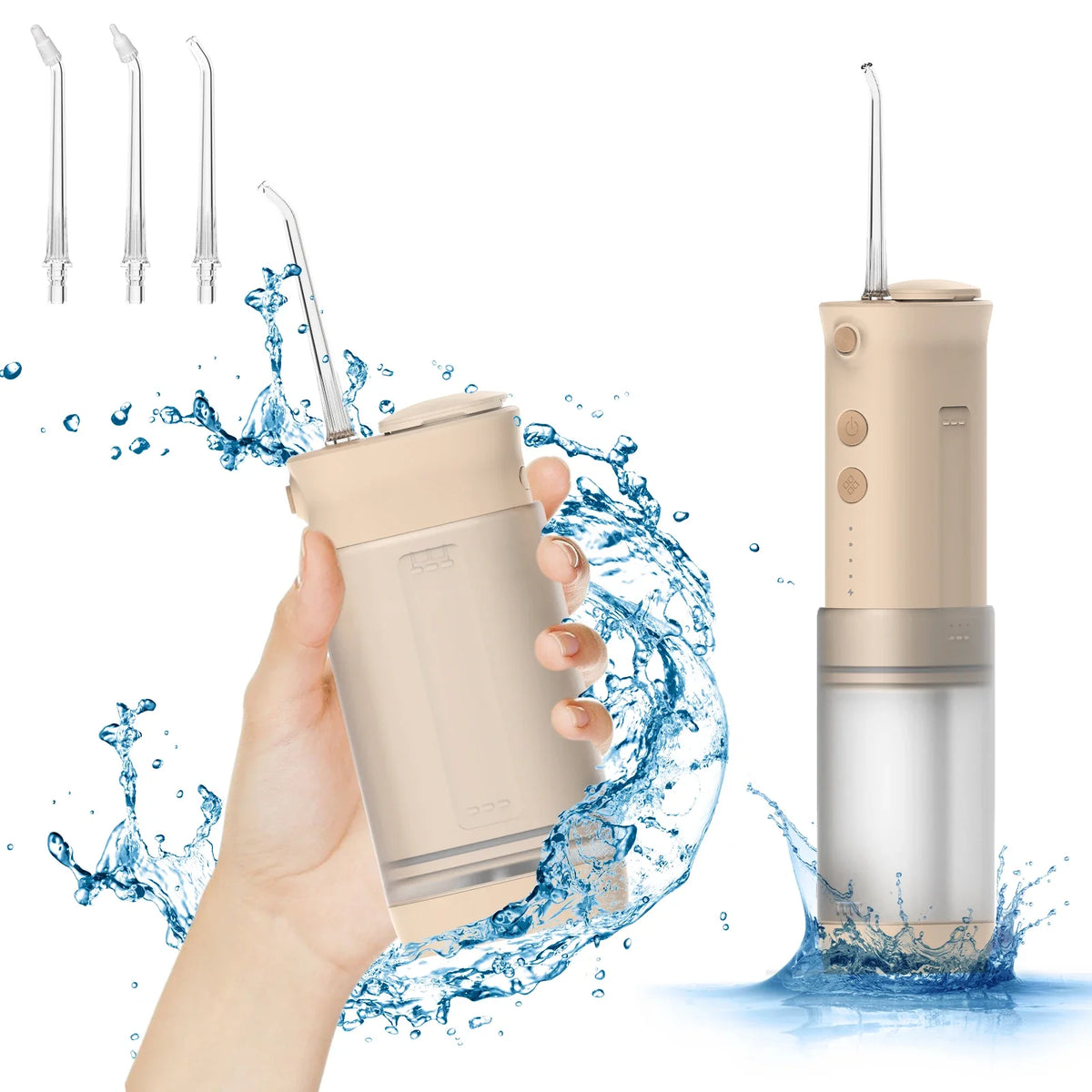 HKM-683795 Portable Mini Water Flosser for Dental Care - Efficient Household Water Jet Cleaner with Enhanced Battery Performance