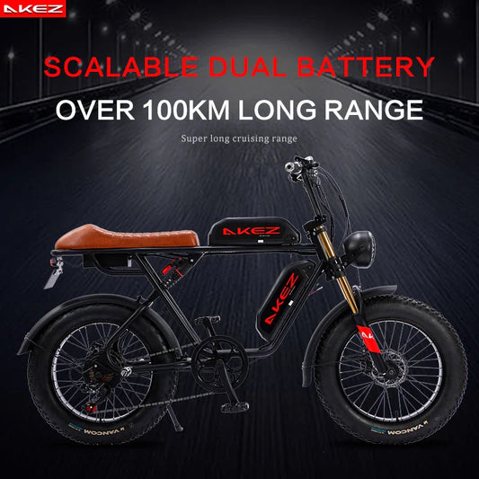 HKM-683795 Powerful 48V 750W Dual Battery 26Ah E-Bike for Commuting and Off-Road Adventures