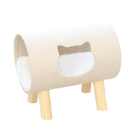 HKM-6838077 High-Footed Cylindrical Cat Bed - Soft, Breathable, and Washable Pet Nest