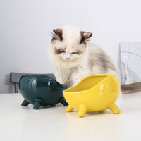 HKM-6838205 Cervical Protection Ceramic Cat Food Bowl with Four-Legged Design