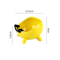 HKM-6838205 Cervical Protection Ceramic Cat Food Bowl with Four-Legged Design