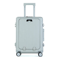 HKM-683859 Custom Lightweight 4-Wheel Trolley Luggage with Aluminium Frame for Travel