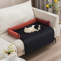HKM-6839869 Curved Pet Dog Sofa Bed with Plush Cushion for Large Dogs and Cats - Removable and Washable
