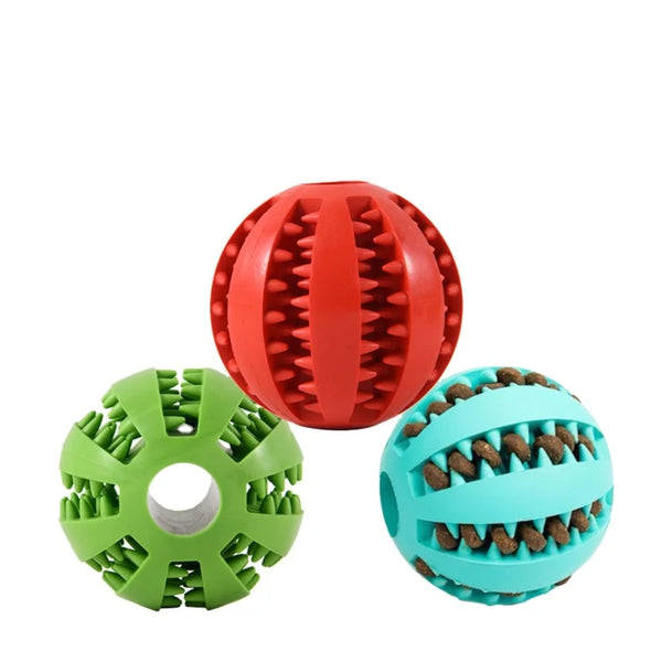 HKM-683987 Custom Funny Rubber Dog Ball Toy with Crinkle and Squeaker Inside