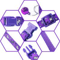 HKM-6839997 Cartoon Pattern Adjustable Pet Dog Cat Collar, Width 1.0cm, Fits Neck 19-32cm
