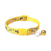 HKM-6839997 Cartoon Pattern Adjustable Pet Dog Cat Collar, Width 1.0cm, Fits Neck 19-32cm