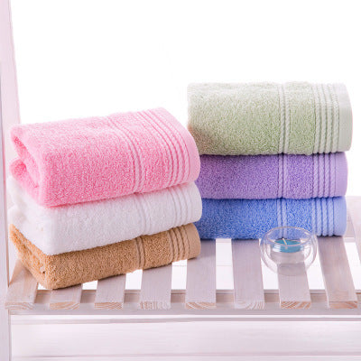 HKM-684051 Cotton Suction Face Towel - White, Red, Green, Blue, Brown, Purple - 72 cm x 34 cm