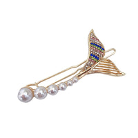 HKM-684051 Mermaid Tail Hairpin Side Clip in Alloy with Diamond and Lollipop Designs
