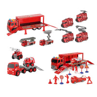 HKM-684115 Electric Remote Control Mini Fire Truck Toy for Kids Ages 5-7 – Diecast Airport Fire Truck with Realistic Features