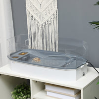 HKM-6841661 Turtle Aquarium Kit with Basking Platform, Multi-Layer Filtration & Water Pump, 24.5" Reptile Habitat
