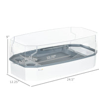HKM-6841661 Turtle Aquarium Kit with Basking Platform, Multi-Layer Filtration & Water Pump, 24.5" Reptile Habitat