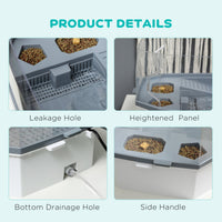 HKM-6841661 Turtle Aquarium Kit with Basking Platform, Multi-Layer Filtration & Water Pump, 24.5" Reptile Habitat