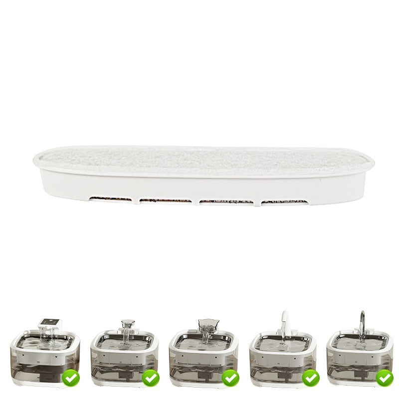 HKM-6841789 Pet Water Dispenser Filter Elements - Compatible with Multiple Models, Includes Activated Carbon and Hair Cotton