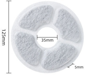 HKM-6841789 Pet Water Dispenser Filter Elements - Compatible with Multiple Models, Includes Activated Carbon and Hair Cotton