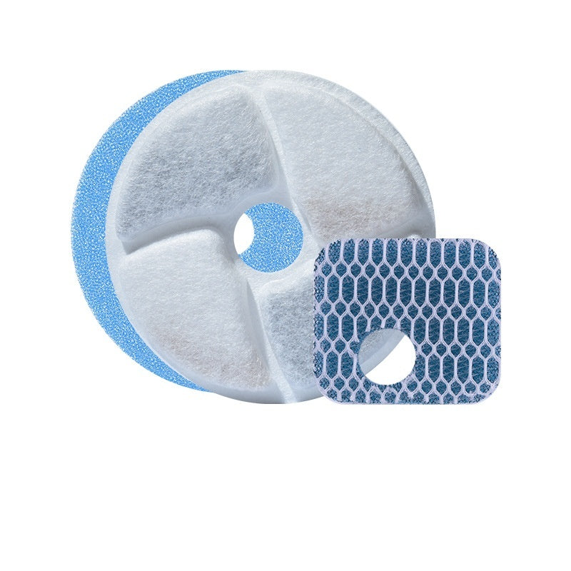 HKM-6841789 Pet Water Dispenser Filter Elements - Compatible with Multiple Models, Includes Activated Carbon and Hair Cotton