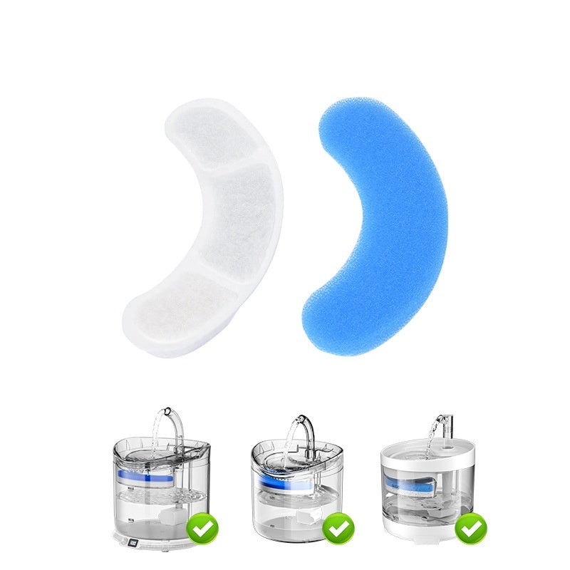 HKM-6841789 Pet Water Dispenser Filter Elements - Compatible with Multiple Models, Includes Activated Carbon and Hair Cotton