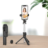 HKM-684179 Aluminum Alloy Selfie Stick for Mobile Phones with Live Support