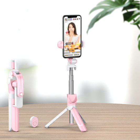 HKM-684179 Aluminum Alloy Selfie Stick for Mobile Phones with Live Support