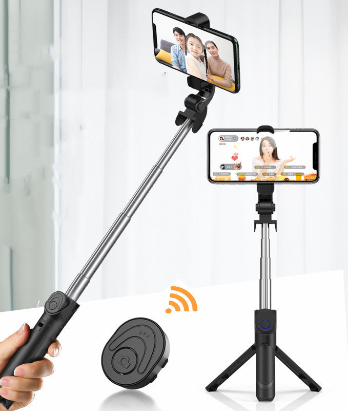 HKM-684179 Aluminum Alloy Selfie Stick for Mobile Phones with Live Support