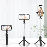 HKM-684179 Aluminum Alloy Selfie Stick for Mobile Phones with Live Support