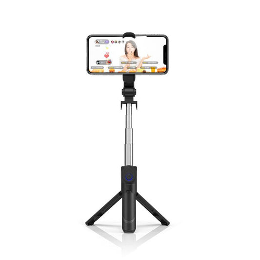 HKM-684179 Aluminum Alloy Selfie Stick for Mobile Phones with Live Support