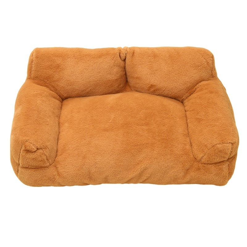 HKM-6842045 Plush Rabbit Fur Sofa Nest Pet Bed for Dogs in Various Colors and Sizes