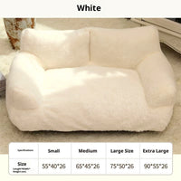 HKM-6842045 Plush Rabbit Fur Sofa Nest Pet Bed for Dogs in Various Colors and Sizes