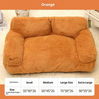 HKM-6842045 Plush Rabbit Fur Sofa Nest Pet Bed for Dogs in Various Colors and Sizes