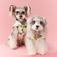 HKM-6842557 Chinese Style Teddy Schnauzer Bichon Sleeveless Vest with Pendant for Pets