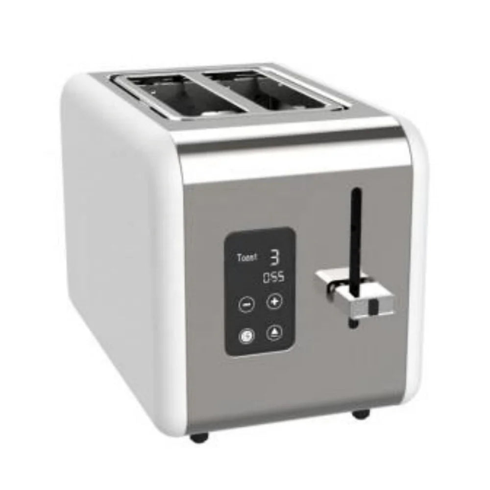 HKM-684371 Blue Portable Electric Bread Toaster for 2 Slices with Touch Screen Control and Removable Crumb Tray