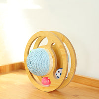 HKM-6843965 Durable Sisal Hemp Cat Scratch Board with Turntable Design