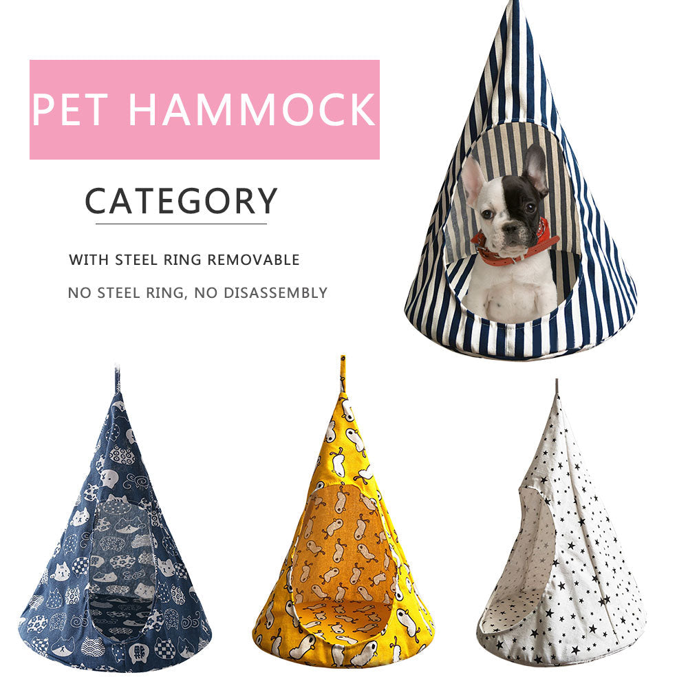 HKM-6845373 Cotton Cat Bed Nest with Hanging Design – Available in Various Cute Patterns and Sizes