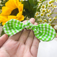 HKM-6846141 Yellow Plaid Sunflower Bee Skirt for Cats with Matching Hairpin, Casual Style