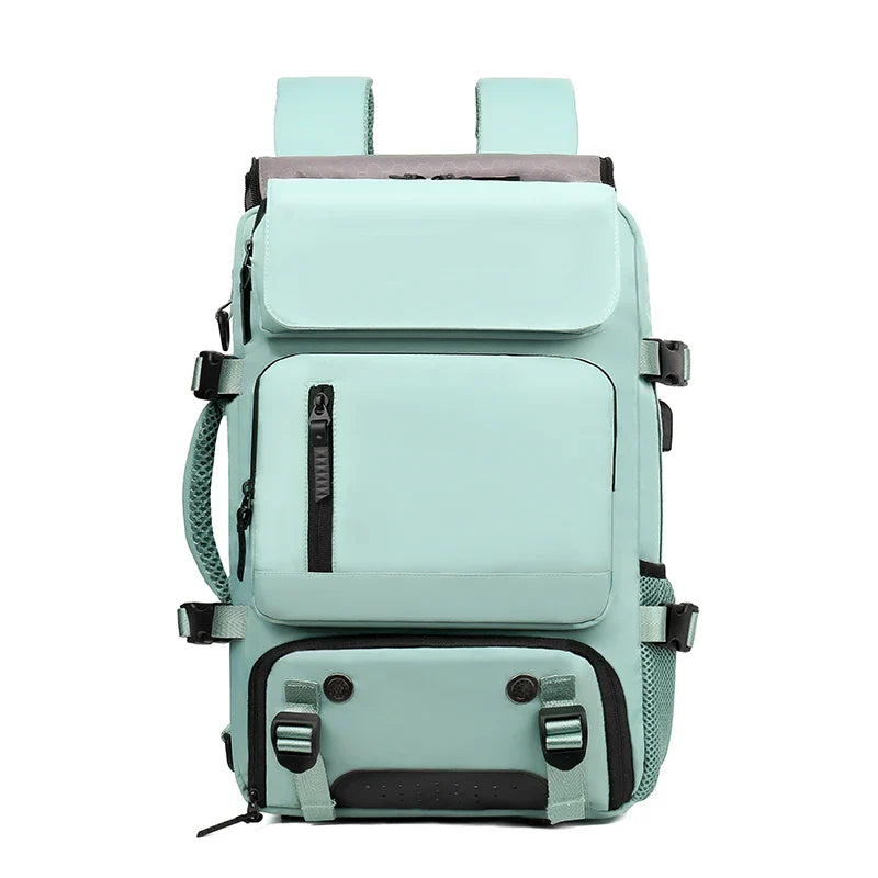 HKM-684691 Lightweight Waterproof Laptop Backpack with USB Charging and Dry Wet Separation Compartments
