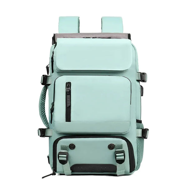 HKM-684691 Lightweight Waterproof Laptop Backpack with USB Charging and Dry Wet Separation Compartments