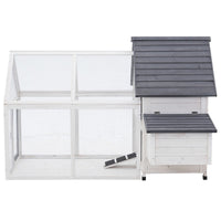 HKM-6847421 48" Outdoor Chicken Coop with Nesting Box and Removable Tray for Easy Cleaning