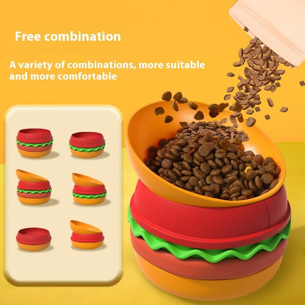 HKM-6847549 Multi-Color 5-in-1 Dog Bowl for Slow Feeding with Anti-Choke Design and Non-Slip Base