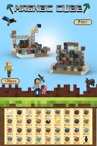 HKM-684755 Magnetic Building Block Cube Set for Kids - DIY Educational Sensory Game with Over 500 Accessories