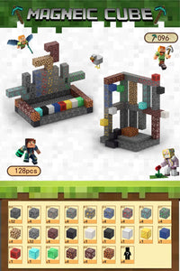 HKM-684755 Magnetic Building Block Cube Set for Kids - DIY Educational Sensory Game with Over 500 Accessories
