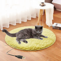 HKM-6847805 Waterproof Electric Blanket for Pets - 28.5¡ãC Constant Temperature, Plush Fabric, USB Powered, 40cm Diameter