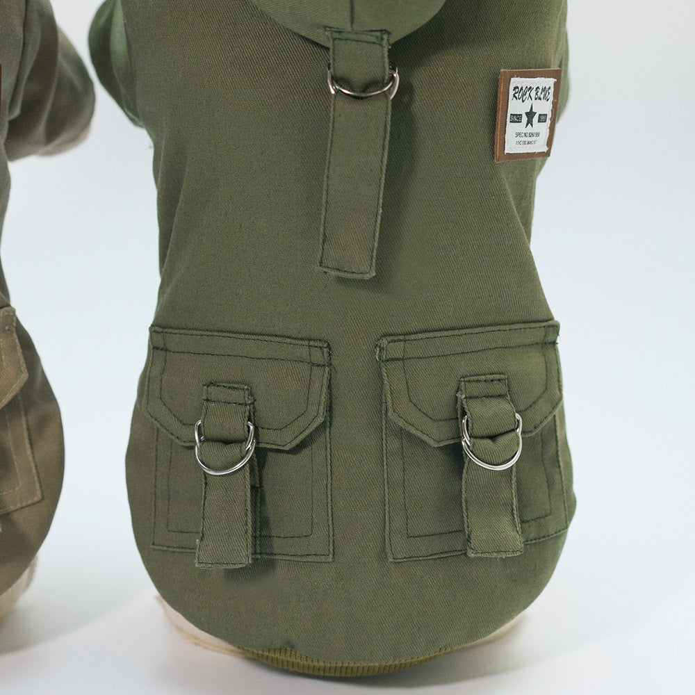 HKM-6847933 Military-Inspired Cotton Coat for Pets