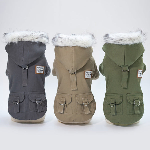HKM-6847933 Military-Inspired Cotton Coat for Pets