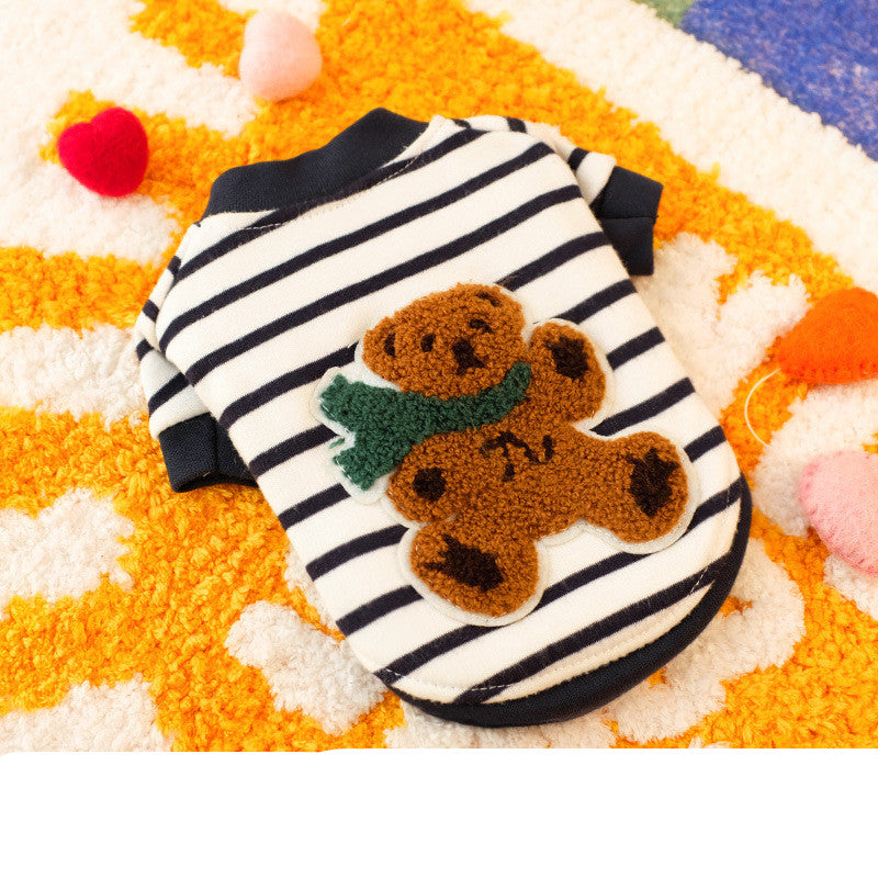 HKM-6848829 Cozy Teddy Bear Sweater for Small Dogs - Perfect for Autumn and Winter