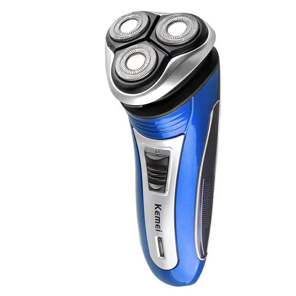 HKM-684947 Kemei KM-2801 Rechargeable Cordless Shaver for Men with 3 Rotating Blades